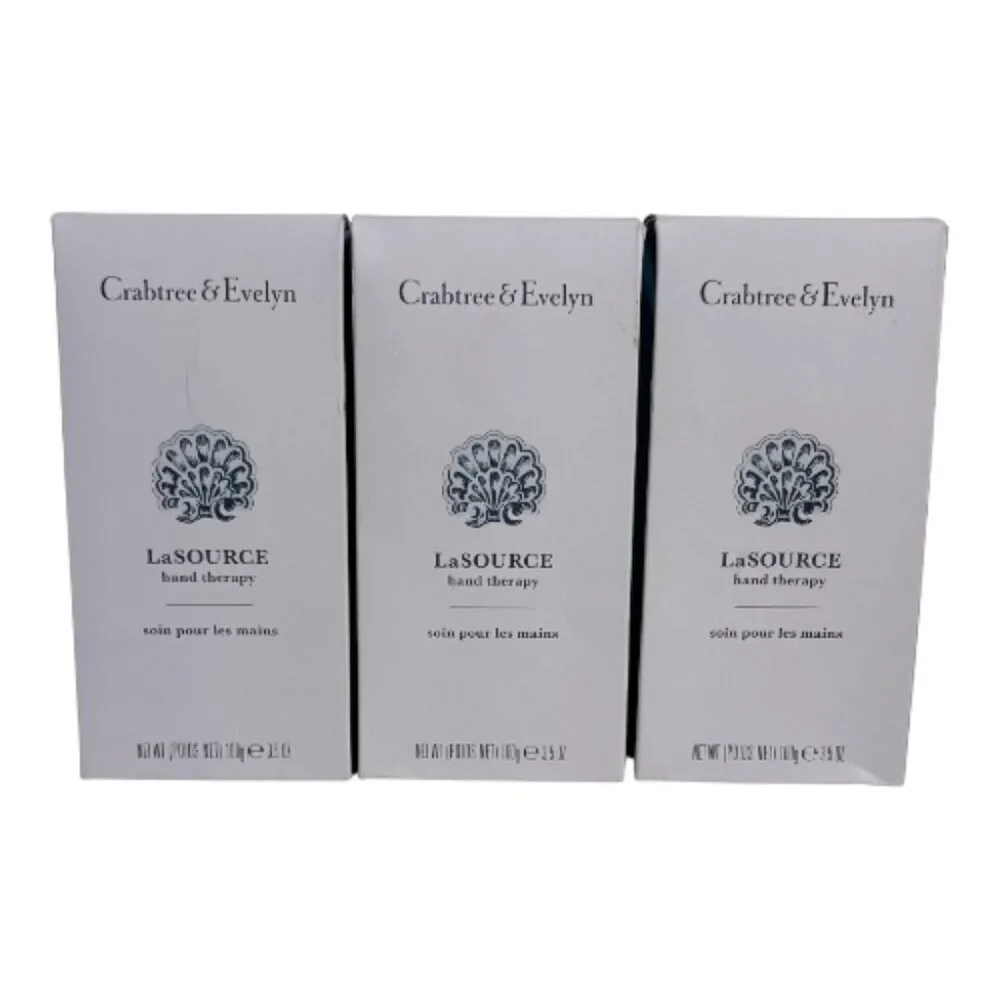 3 Crabtree & Evelyn LaSOURCE 3.5oz Hand Therapy Intensive Conditioning Cream NIB - Picture 4 of 5